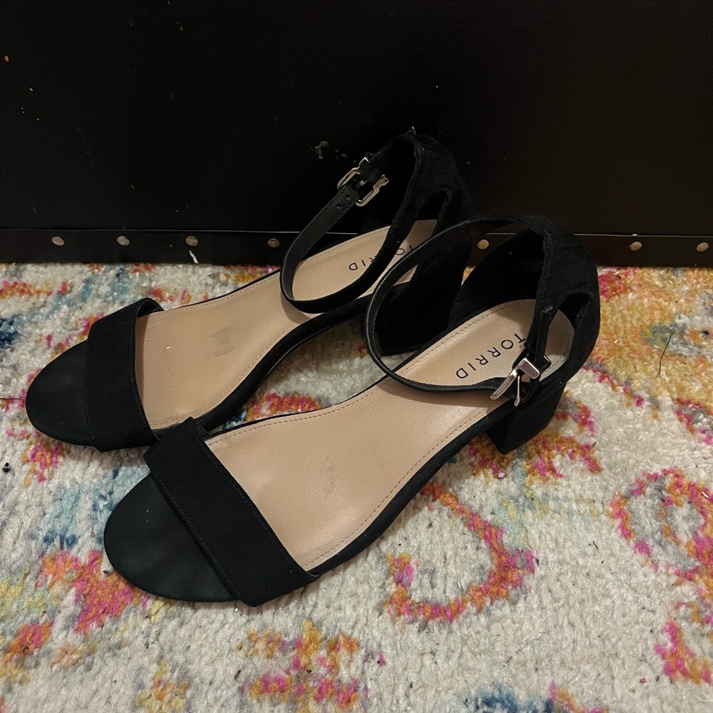 Torrid black strap low heel